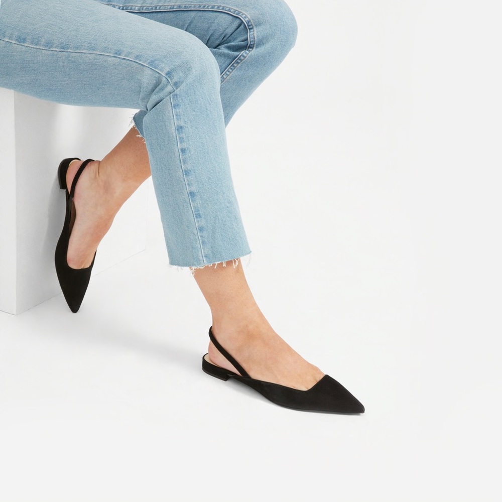 Everlane | NEW Editor Slingback Black Suede 5 - Picture 9 of 11